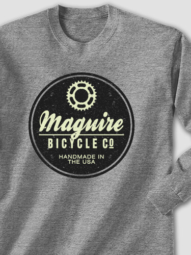 Bicycle Company Graphite Heather Adult Long Sleeve
