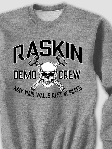 Demo Crew Graphite Heather Adult Sweatshirt