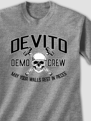 Demo Crew Graphite Heather Adult T-Shirt