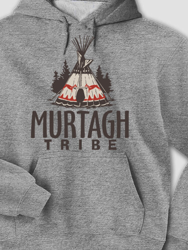 Family Tribe Graphite Heather Adult Hooded Sweatshirt