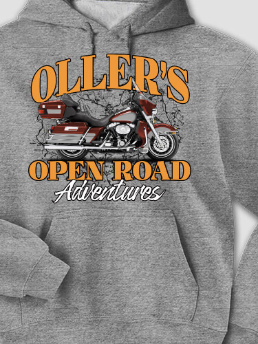 Open Road Graphite Heather Adult Hooded Sweatshirt