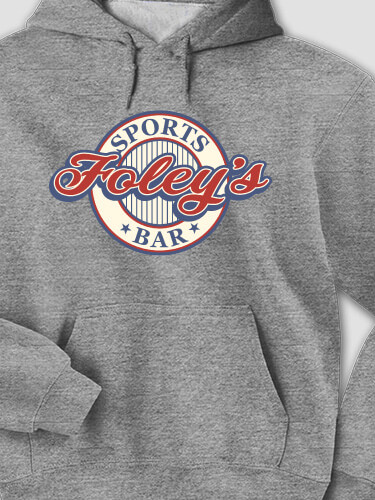 Sports Bar Graphite Heather Adult Hooded Sweatshirt