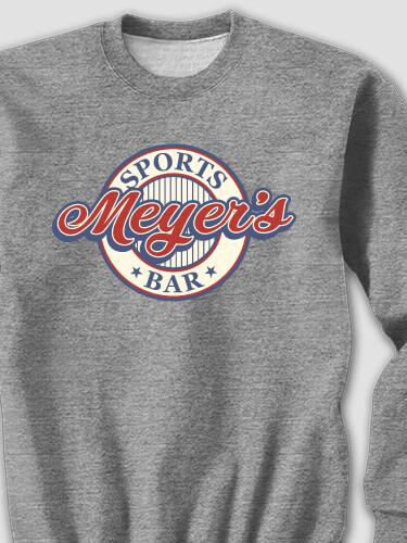 Sports Bar Graphite Heather Adult Sweatshirt