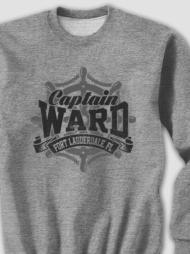 Vintage Captain Graphite Heather Adult Sweatshirt