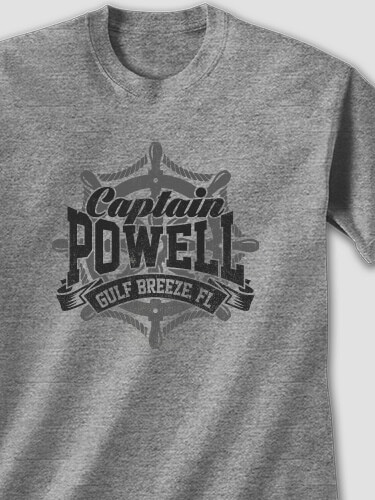 Vintage Captain Graphite Heather Adult T-Shirt