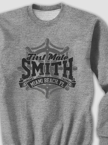 Vintage First Mate Graphite Heather Adult Sweatshirt