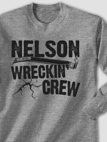 Wreckin' Crew Graphite Heather Adult Long Sleeve