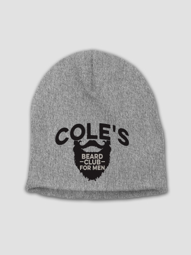 Beard Club Heather Grey Embroidered Beanie