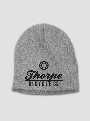 Bicycle Company Heather Grey Embroidered Beanie