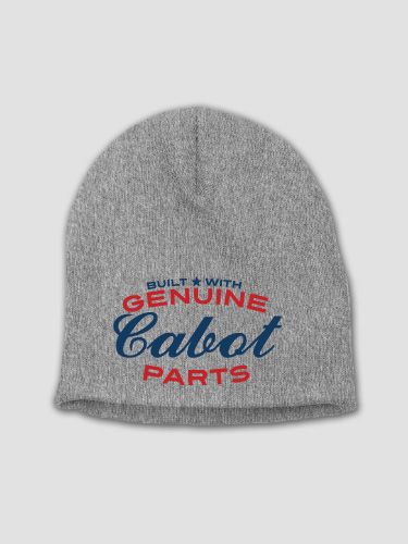 Genuine Parts Heather Grey Embroidered Beanie