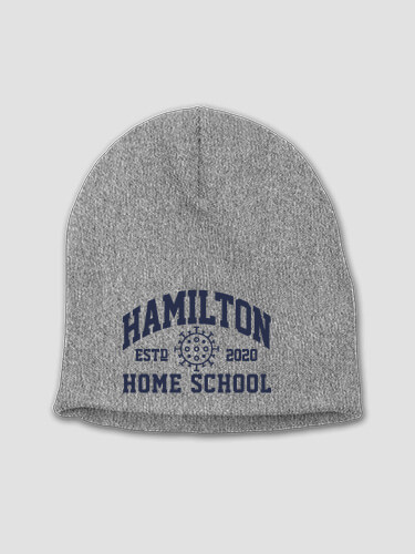 Homeschool 2020 Heather Grey Embroidered Beanie