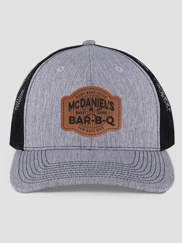 Few Have Died BBQ Heathered Grey/Black Structured Trucker Hat with Patch