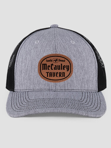 Irish Tavern Heathered Grey/Black Structured Trucker Hat with Patch