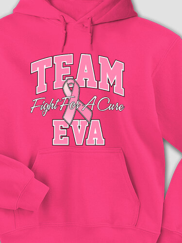 Team Pink Heliconia Adult Hooded Sweatshirt