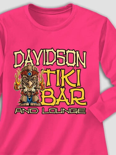 Tiki Bar Heliconia Ladies Fitted Long Sleeve