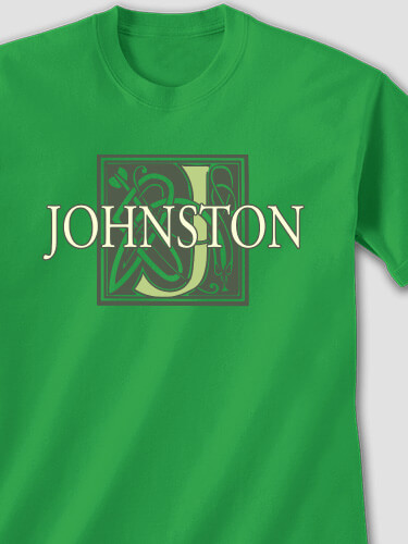 Celtic Monogram Irish Green Adult T-Shirt