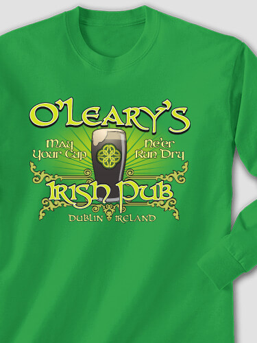 Classic Irish Pub Irish Green Adult Long Sleeve