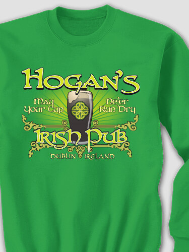 Classic Irish Pub Irish Green Adult Sweatshirt