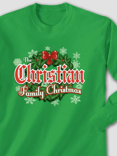 Family Christmas Irish Green Adult Long Sleeve