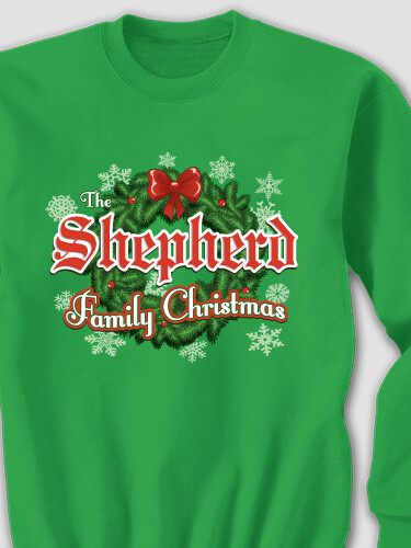 Family Christmas Irish Green Adult Sweatshirt