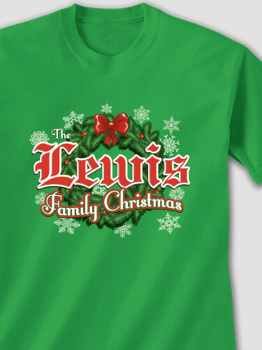 Family Christmas Irish Green Adult T-Shirt