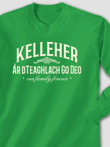 Family Forever Irish Green Adult Long Sleeve