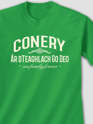 Family Forever Irish Green Adult T-Shirt