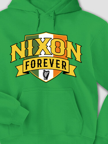 Forever Irish Green Adult Hooded Sweatshirt