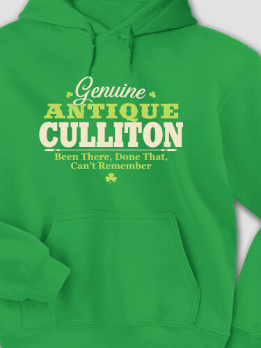 Genuine Irish Antique Irish Green Adult Hooded Sweatshirt