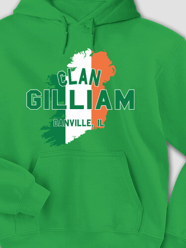Irish Clan Irish Green Adult Hooded Sweatshirt