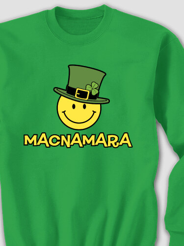Irish Smiley Irish Green Adult Sweatshirt