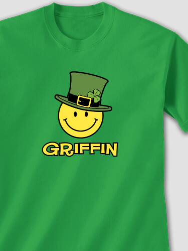 Irish Smiley Irish Green Adult T-Shirt