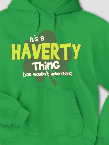 Irish Thing Irish Green Adult Hooded Sweatshirt