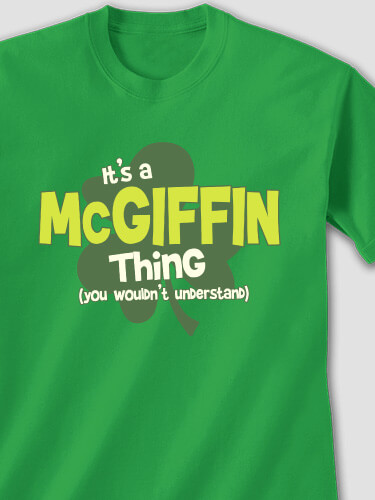 Irish Thing Irish Green Adult T-Shirt