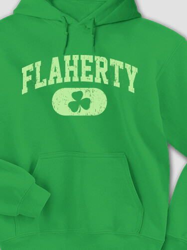 Irish Varsity Irish Green Adult Hooded Sweatshirt