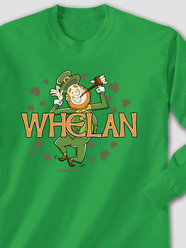 Leprechaun Irish Green Adult Long Sleeve