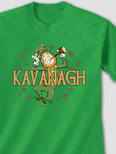 Leprechaun Irish Green Adult T-Shirt