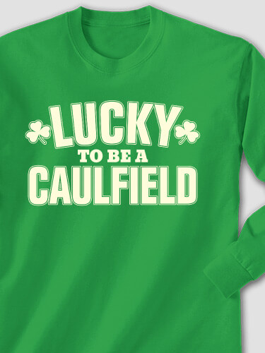 Lucky To Be Irish Green Adult Long Sleeve