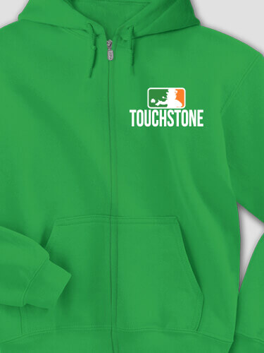 Major League Irish Irish Green Embroidered Zippered Hooded Sweatshirt