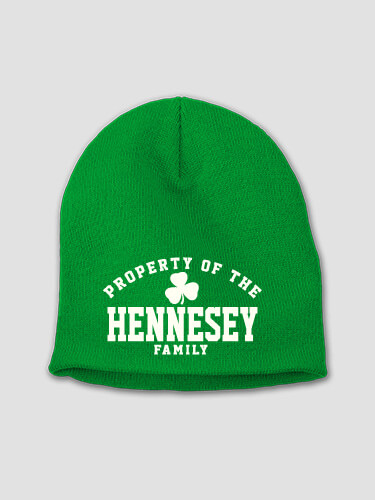 Property of Irish Kelly Green Embroidered Beanie