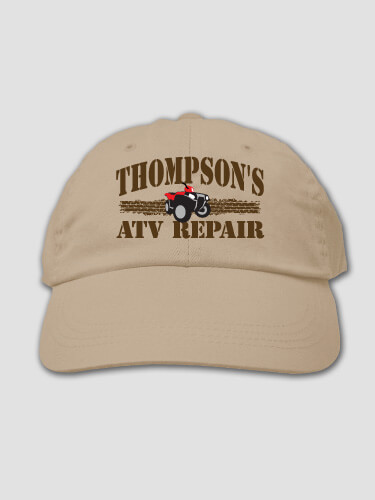 ATV Repair Khaki Embroidered Hat
