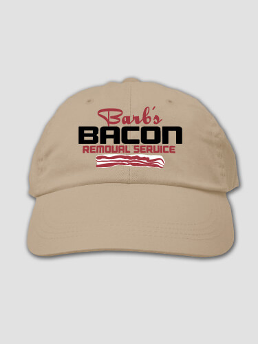 Bacon Removal Service Khaki Embroidered Hat