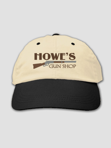 Gun Shop Khaki/Black Embroidered Hat