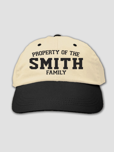 Property of Family Khaki/Black Embroidered Hat