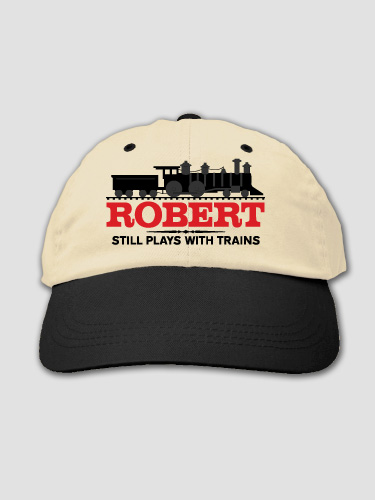 Still Plays With Trains Khaki/Black Embroidered Hat