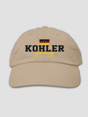 German Flag Khaki Embroidered Hat