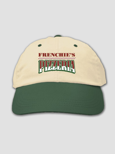 Pizzeria Khaki/Green Embroidered Hat
