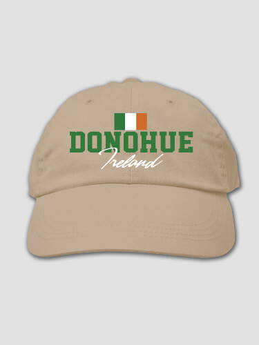 Irish Flag Khaki Embroidered Hat