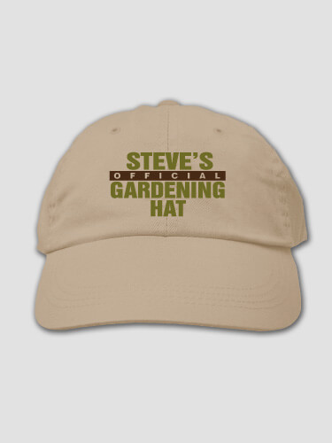 Official Gardening Khaki Embroidered Hat