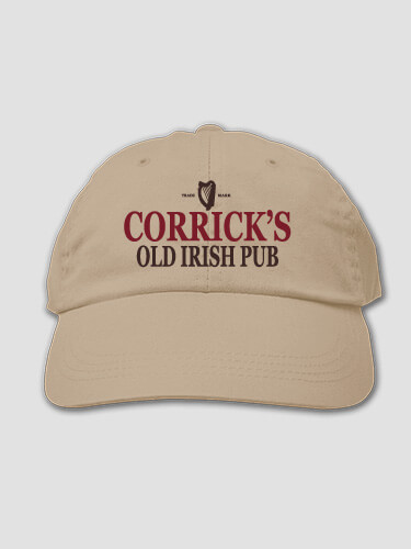 Old Irish Pub Khaki Embroidered Hat